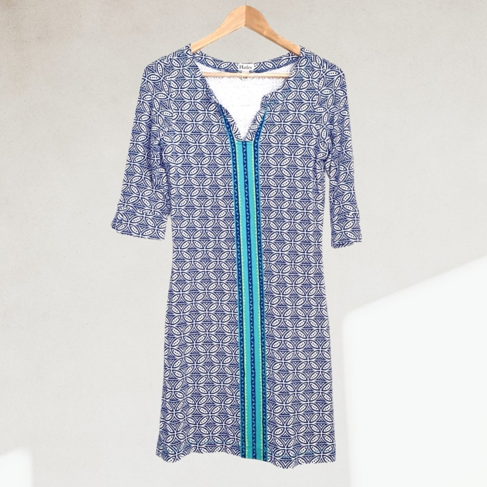 Women’s Hatley Blue & White Stretchy Dress Size:XS